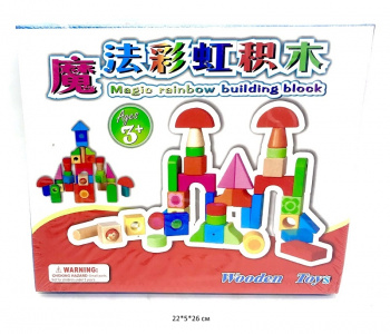 Деревянная игрушка арт. 93-121 Строительные блоки в кор._ Деревянная игрушка арт. 93-121 Строительные блоки в кор._