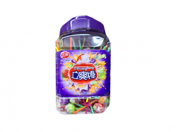 Конфета арт. 221018 Карамель на палочке вкусы микс 100 шт. в пласт. банке 