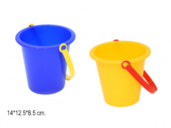 Ведро арт. GH4-011 Среднее 14 см цвет желтый, синий