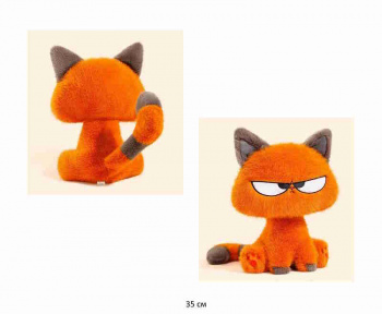 им Кот арт. YE250508-11 Рыжий с серыми ушками сидит 35 см см в пак.)