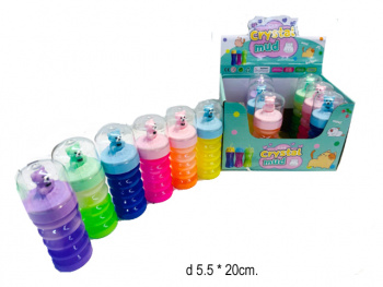 Лизун арт. 82584-9 Медведь под колпаком цвета микс (12 шт.) шоубокс•