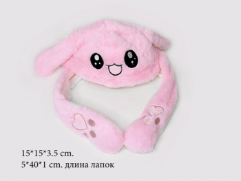 им Зайка-шапка арт. 2126-36 Два цвета двигает ушами в пак._/200шт./