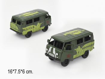 Машина инерц. арт. J0091M-8 Грузовик военный в пак._/288 шт./ Машина инерц. арт. J0091M-8 Грузовик военный в пак._/288 шт./