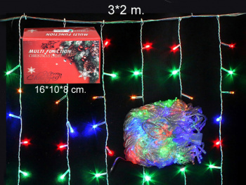 Гирлянда электр. арт. 16501-1 "Водопад" цветная 3х2 м в кор. Гирлянда электр. арт. 16501-1 "Водопад" цветная 3х2 м в кор.