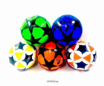 Мяч футбольный арт. 25177-4 Звезды цвета микс 22 см в пак._