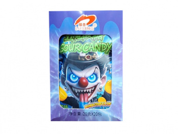 Конфета арт. 102224 "Клоун" кислая вкус ананас 20 г в пак. 20 шт. в кор.*#