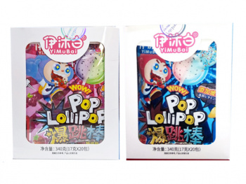 Конфета арт. 061700/061694 Кислая взрывная карамель на палочке 20 шт. в кор.,#