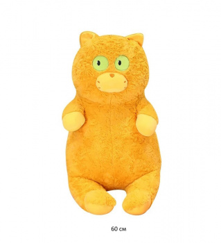 им Кот арт. 230228-4-2 Толстячок рыжий глаза зеленые 60 см в пак.)