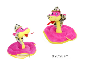 им Змея арт. 24228B-502 Мешок для конфет розовая 25 см в пак.