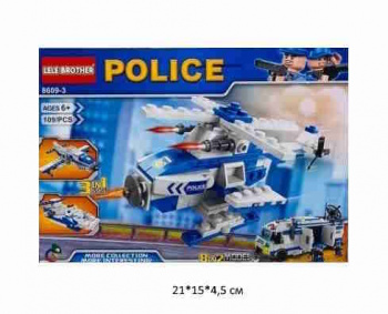Конструктор арт. 8609-3 Полиция 109 дет. в кор.~ Конструктор арт. 8609-3 Полиция 109 дет. в кор.~