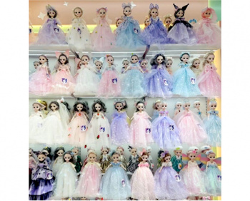 Брелок арт. 1313-805 Кукла шарнирная в пышном платье 35 см, в ассортименте в пак.