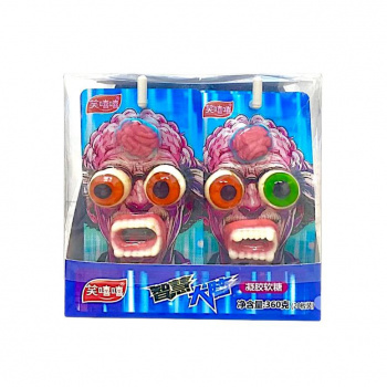 Мармелад арт. 303927 Набор "Мозг, глаза, челюсть" вкусы микс 18 г на листе 20 шт. в открытой кор.,