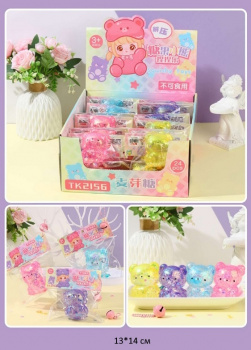 Антистресс арт. TK2156/ABC A13 Медведь мальтоза цвета микс 1 шт. в пак. (24 шт.) шоубокс•