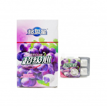 Жевательная резинка арт. 557298/557281 С начинкой "Виноград" 13,5 г 30 шт. в кор.'