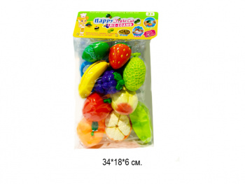 Набор игровой арт. 170A3 Фрукты+нож в пак.• /72 шт./