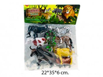 Набор животных арт. 102-11 Дикие в пак.• Набор животных арт. 102-11 Дикие в пак.•