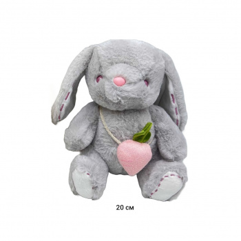 им Зайка арт. YE25508-5-2 Серый с сердцем 20 см в пак.)