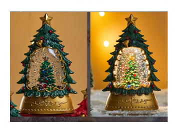 Фонарь Новогодний арт. 690815-1-502 "Елка" на батар. 15 см в кор.