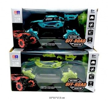 Машина на р/у арт. 11634 Перевертыш цвета микс в кор._