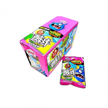 Конфета арт. 851470/851524-4 Кислая "Клубника" 24 г 20 шт. в розовой кор.