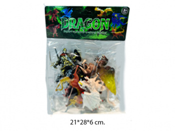 Набор животных арт. 128 Драконы с рыцарями в пак.• Набор животных арт. 128 Драконы с рыцарями в пак.•