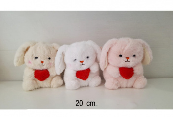 им Зайка арт. 3848/20 С маленьким сердечком 3 цвета 20 см в пак. им Зайка арт. 3848/20 С маленьким сердечком 3 цвета 20 см в пак.