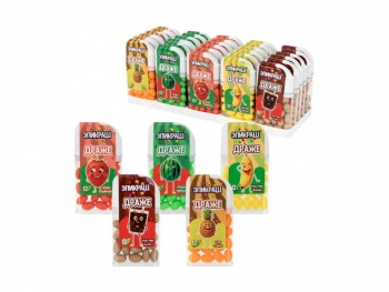 кс_Конфета арт. 624600 Драже ЭПИКРАШ в пластиковом кейсе ассорти вкусов БОМБАСВИТС 12г 30шт в кор.