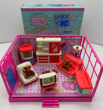 Набор мебели арт. 051AEHY" Гостинная свет, звук в коробке 23,5*7*18 /60шт.//бл.30/