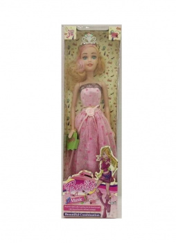 Кукла арт. 1818-39 В розовом вечернем платье в кор. 60,5*17,5*7,5