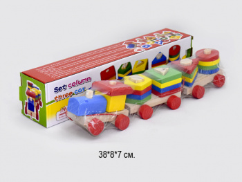 Деревянная игрушка арт. 93-59-8/93-9 Паровоз сортер в кор._ Деревянная игрушка арт. 93-59-8/93-9 Паровоз сортер в кор._