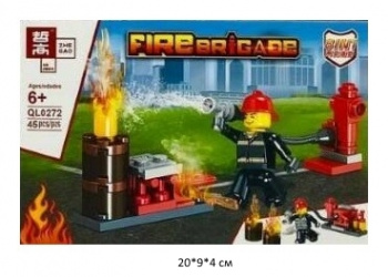 Конструктор арт. QL0272-1 Пожарная бригада 45 дет. в кор.~ Конструктор арт. QL0272-1 Пожарная бригада 45 дет. в кор.~