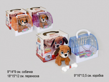 им Собака арт. 5016DR В переноске с косточкой в кор._/72 шт./