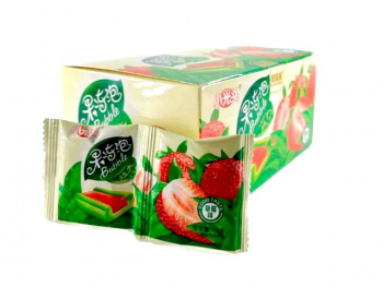 Жевательная резинка арт. 330574-2 С начинкой "Клубника" 16 г 30 шт. в кор.