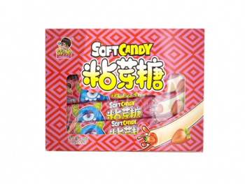 Конфета арт. 110059 Жевательная Трубочка-тянучка с начинкой Клубника 14 г 30 шт. в кор.,