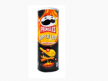 Чипсы арт. 300778 Pringles супер острые 110 г в черной банке, Чипсы арт. 300778 Pringles супер острые 110 г в черной банке,