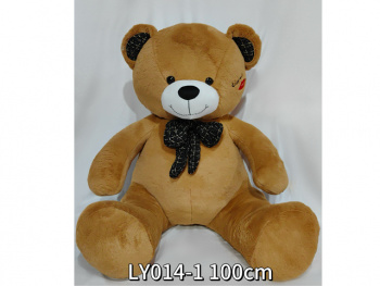 им Медведь арт. LY014-1 Коричневый с поцелуем на щеке 100 см цвета микс в пак._