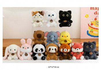 им Зверюшка арт. YE250813-7/250909-2 В ассортименте с медальоном 10*12*18 см в пак.)