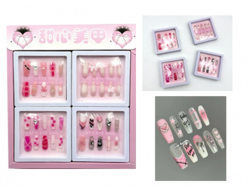 Набор для маникюра арт. CDJ-2515-209 Ногти накладные розовые ассорти 1шт. в кор. (12шт.) упаковка