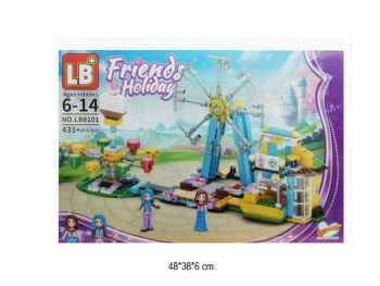Конструктор арт. LB8108 Для девочек Парк развлечений 433 дет. в кор.•