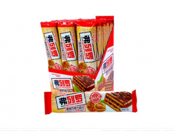 Печенье арт. 790946/790915 Вафли "Фундук и шоколад" 45 г 30 шт. упаковка#