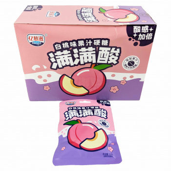 Конфета арт. 640039-2 Кислая шипучка "Персик" 22 г 30 шт. в кор.; Конфета арт. 640039-2 Кислая шипучка "Персик" 22 г 30 шт. в кор.;