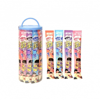 Желе арт. 531840-2 Фруктовое "Ассорти" вкусы микс 55 г в тубе 20 шт. в банке#