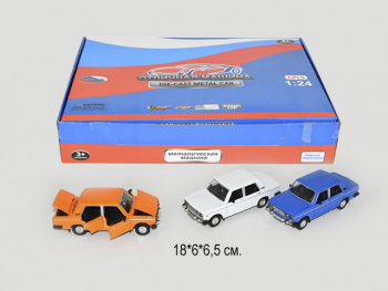 Модель металл. арт. 2406FY-1/2406FY-6D Жигули свет, звук (6 шт.).~= Модель металл. арт. 2406FY-1/2406FY-6D Жигули свет, звук (6 шт.).~=