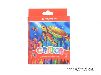 кц_Восковые мелки арт. YL232301-12 Набор 12 цветов в красной кор.