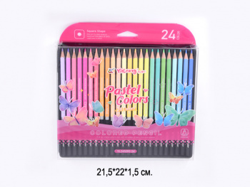 кц_Карандаши цветные арт. YL241095-24 Набор 24 цвета на листе