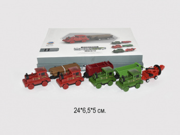 Поезд инерц. арт. 8841 С вагоном в ассортименте (8 шт.) в кор.= Поезд инерц. арт. 8841 С вагоном в ассортименте (8 шт.) в кор.=