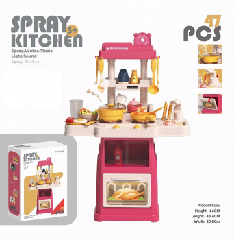 Набор мебели арт. 889-264 Кухня 47предм.h-66 см свет, звук, вода,пар в кор.45,5*13,5*34,5