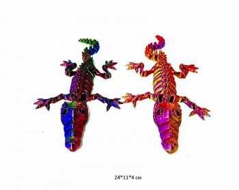 Фигурка 3Д арт. LK3497-13D Крокодил цвета микс подвижная в пак._ Фигурка 3Д арт. LK3497-13D Крокодил цвета микс подвижная в пак._