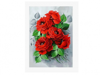 Картина по номерам арт. RAS20641 Букет красных роз 20*30 в кор.