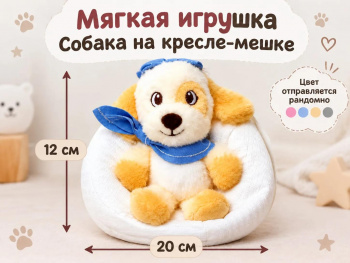 им Собака арт. 666-15-20 На кресле-мешке в пак._